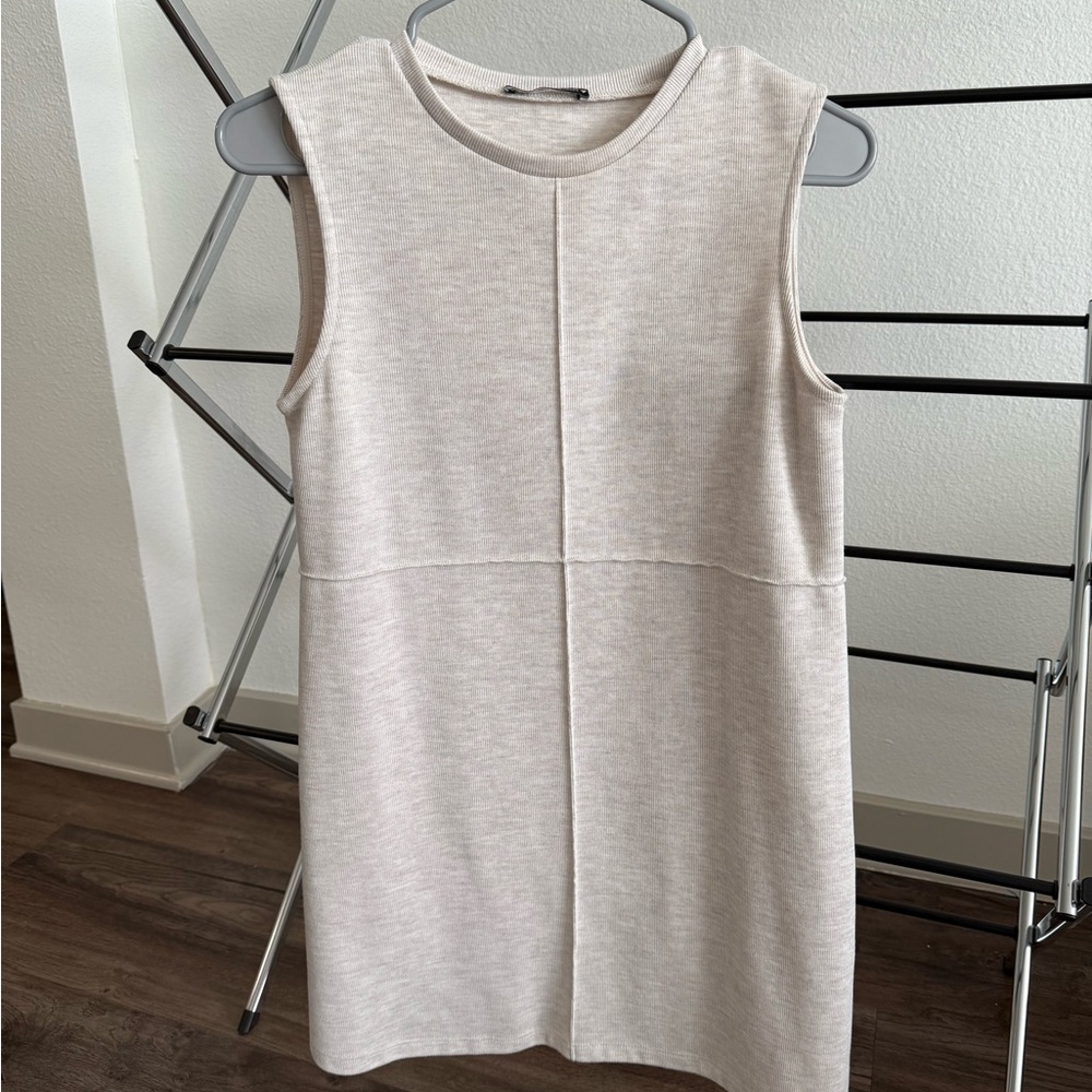 Sleeveless Cream Dress
